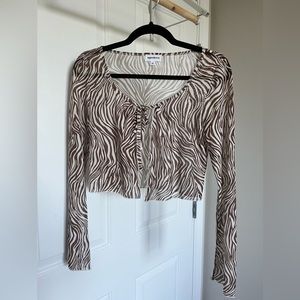 XS Superdown Sheer Tie Top